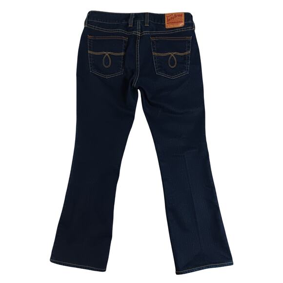 Lucky Brand by Gene Montesano Lola Boot Jeans Womens 12 32X29 Dark Wash USA Made - Picture 9 of 14
